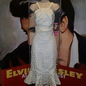 Bettie Page Vintage Wedding Hot Time in City Pencil Mermaid Ivory Cream Dress